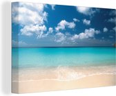 Canvas Schilderij Zomer - Strand - Curaçao - 120x80 cm - Wanddecoratie