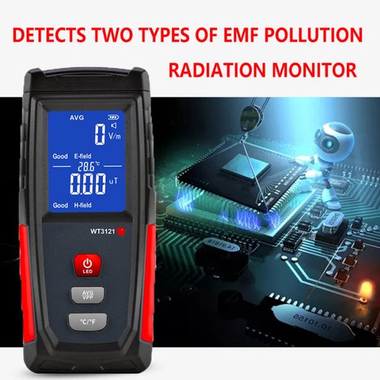 Détecteur de rayonnement - EMF - Compteur - Détecteur 5G - Testeur de  fréquence - 