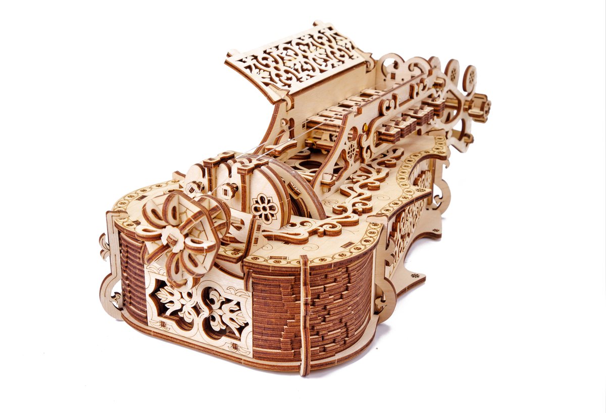 Wood Trick – Modelbouw 3D houten puzzel – de Lier - Lyra da Vinci – 227 stuks - Geen lijm noch verf nodig! — afbeelding 7