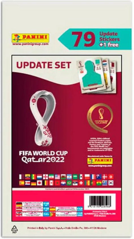 Panini World Cup 2022 Stickers - Update Set With 80 Stickers