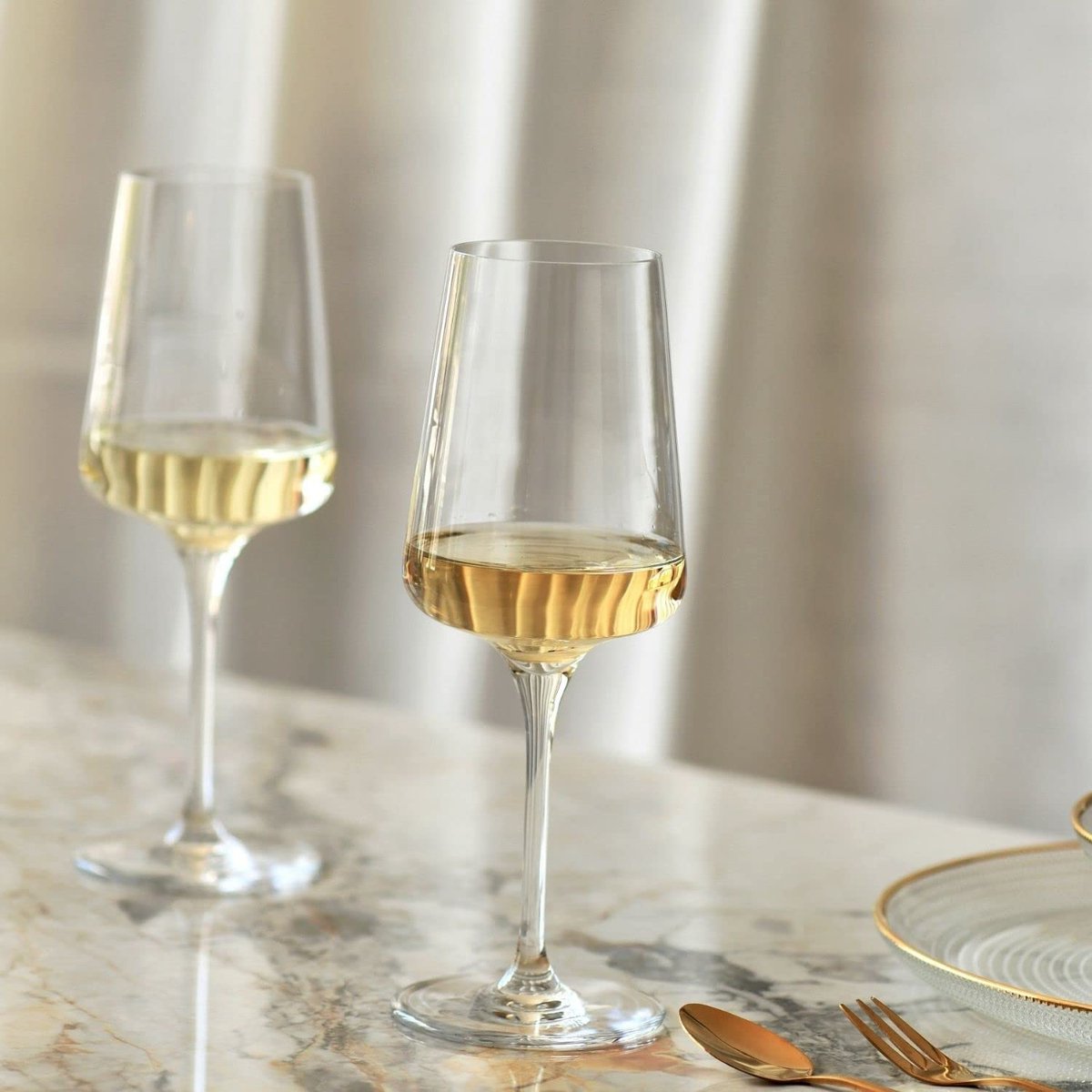 KROSNO | Wijnglazen voor witte en mousserende wijn | Set van 6 stuks - 400 ml | Elegant, Crystal Glass, Loodvrij glas | Perfect voor thuis, restaurant en feesten | Kunnen worden gewassen in de vaatwasser – foto 6