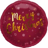 Folat - Folieballon 'Merry Christmas' Rood - 45 cm