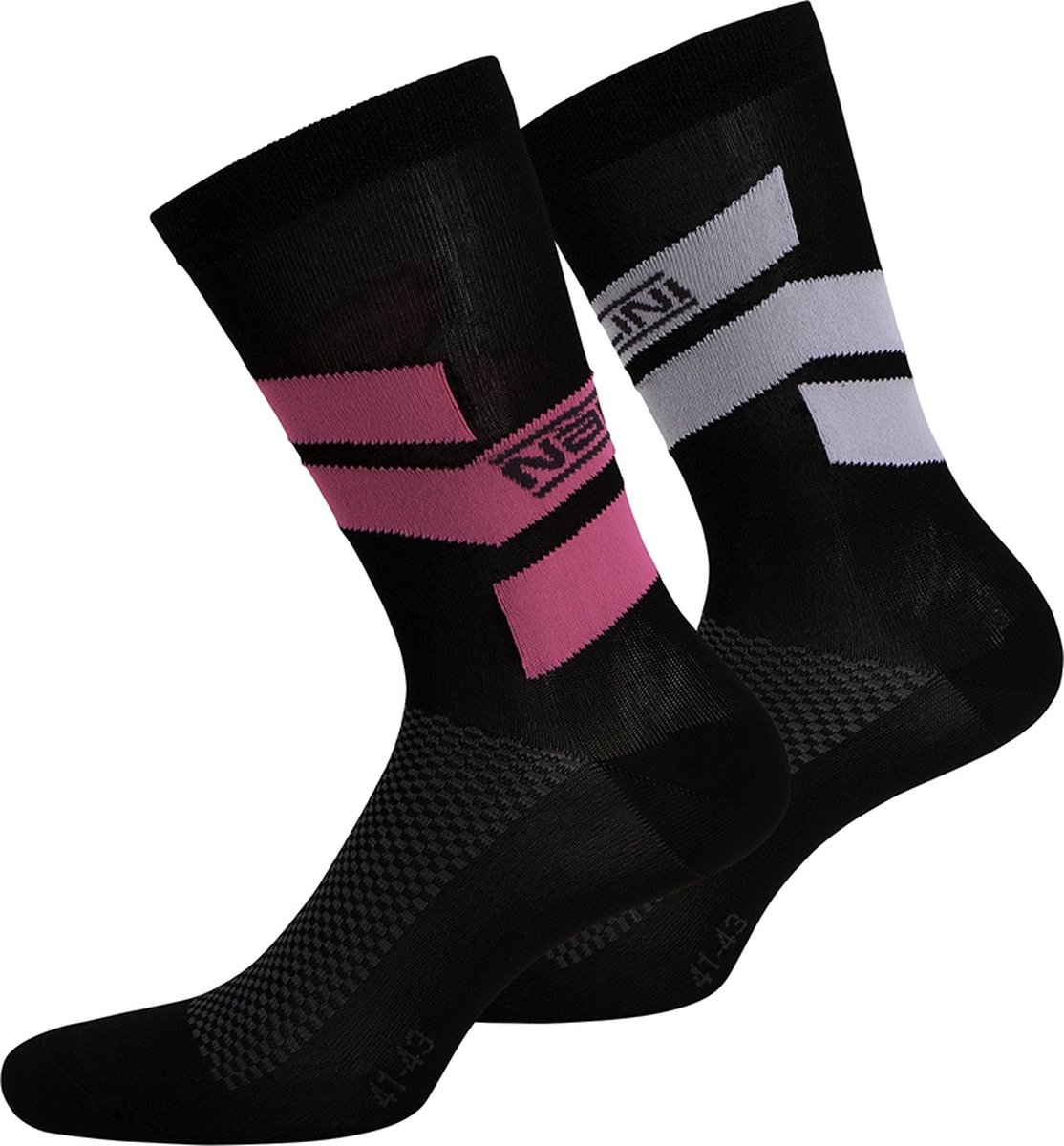 Nalini Stripe H19 sokken Zwart/Roze/Wit