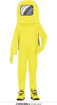 Guirca - Among Us Kostuum - Verdachte Sus Gele Ruimtevaarder Among Us Kind Kostuum - geel - Maat 176 - Carnavalskleding - Verkleedkleding