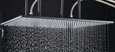 Ensemble de douche thermostatique au plafond SaniSupreme®SmartPulse Monaco douche pluie 2 voies 40x80 cm noir mat