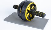 Buikspierwiel - Ab Wheel - trainer - Inclusief kniemat