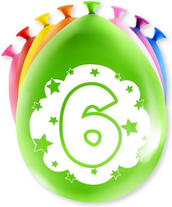 Vlaggenlijn slinger 6 jaar party | 10 meter | Nederland