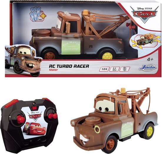 Dickie Toys 203084033 Cars Turbo Racer Mater 1:24 RC modelauto voor beginners Elektro Hulpdienstvoertuig