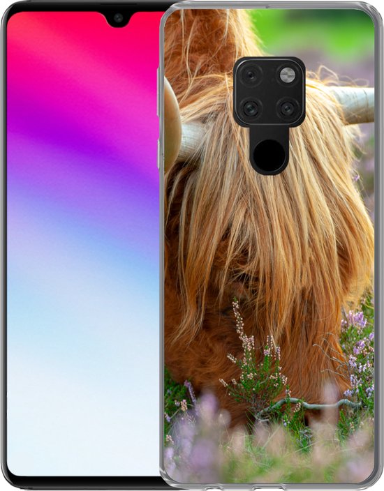 Coque Huawei P40 Lite - Highlander écossais - Cornes - Bruyère - Coque de téléphone en Siliconen