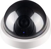kwmobile dummy camera met lampje - Beveiligingscamera met knipperende LED - Dome - Wit