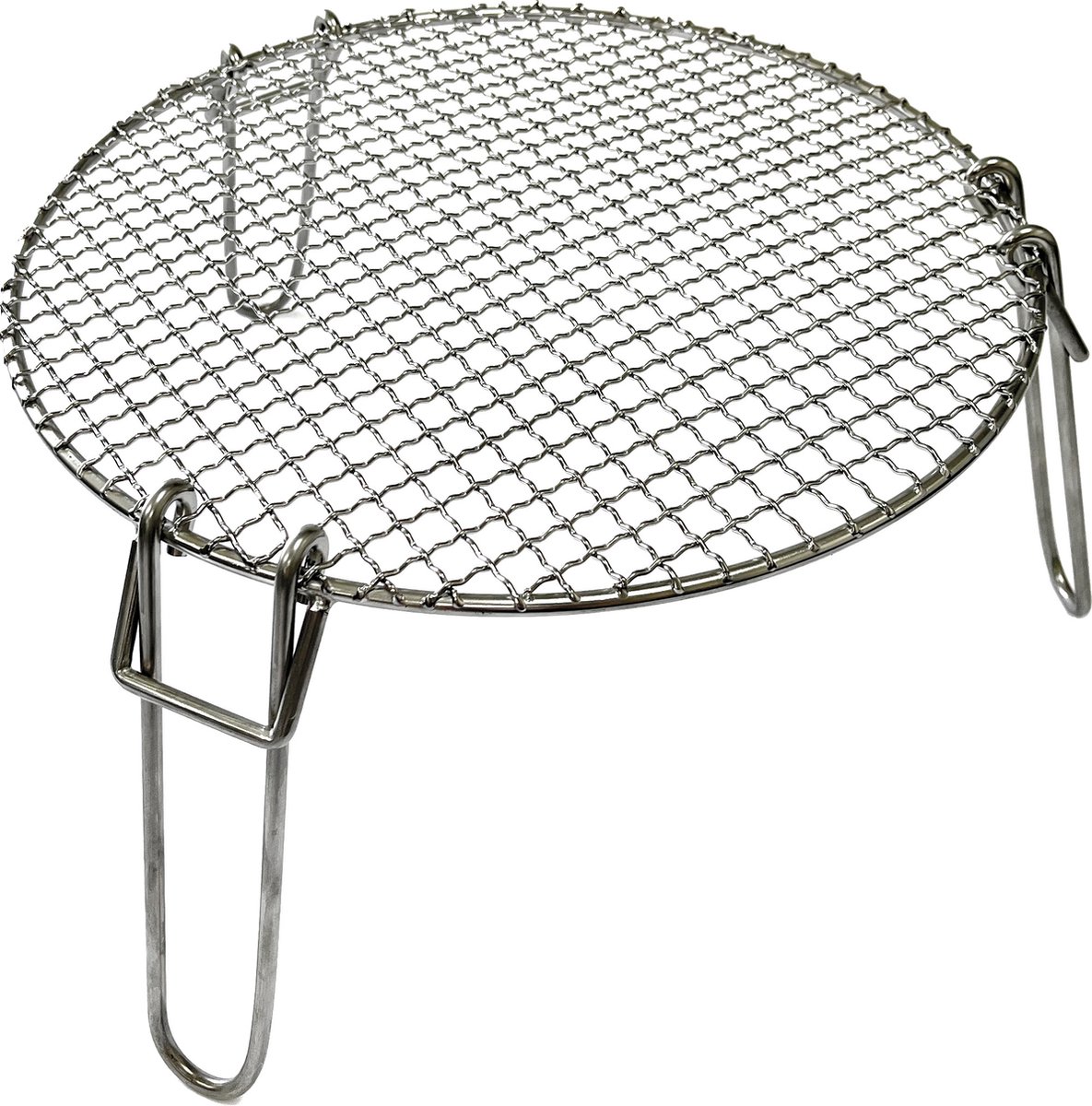 Valhal Outdoor - pannenverhoger / grillrooster 34cm - RVS, inklapbare poten, VH.STAND