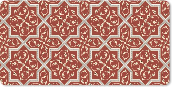 Bureauonderlegger - Patroon - Rood - Sterren - 60x30 - Muismat