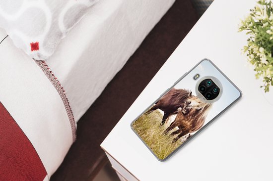 Coque Xiaomi Mi 10T Lite 5G - Paarden - Herbe - Printemps - Coque de téléphone en Siliconen