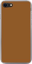 Geschikt voor iPhone 8 hoesje - Bruin - Aardetint - Effen kleur - Siliconen Telefoonhoesje