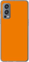 Geschikt voor OnePlus Nord 2 5G hoesje - Oranje - Seizoenen - Herfst - Kleur - Siliconen Telefoonhoesje