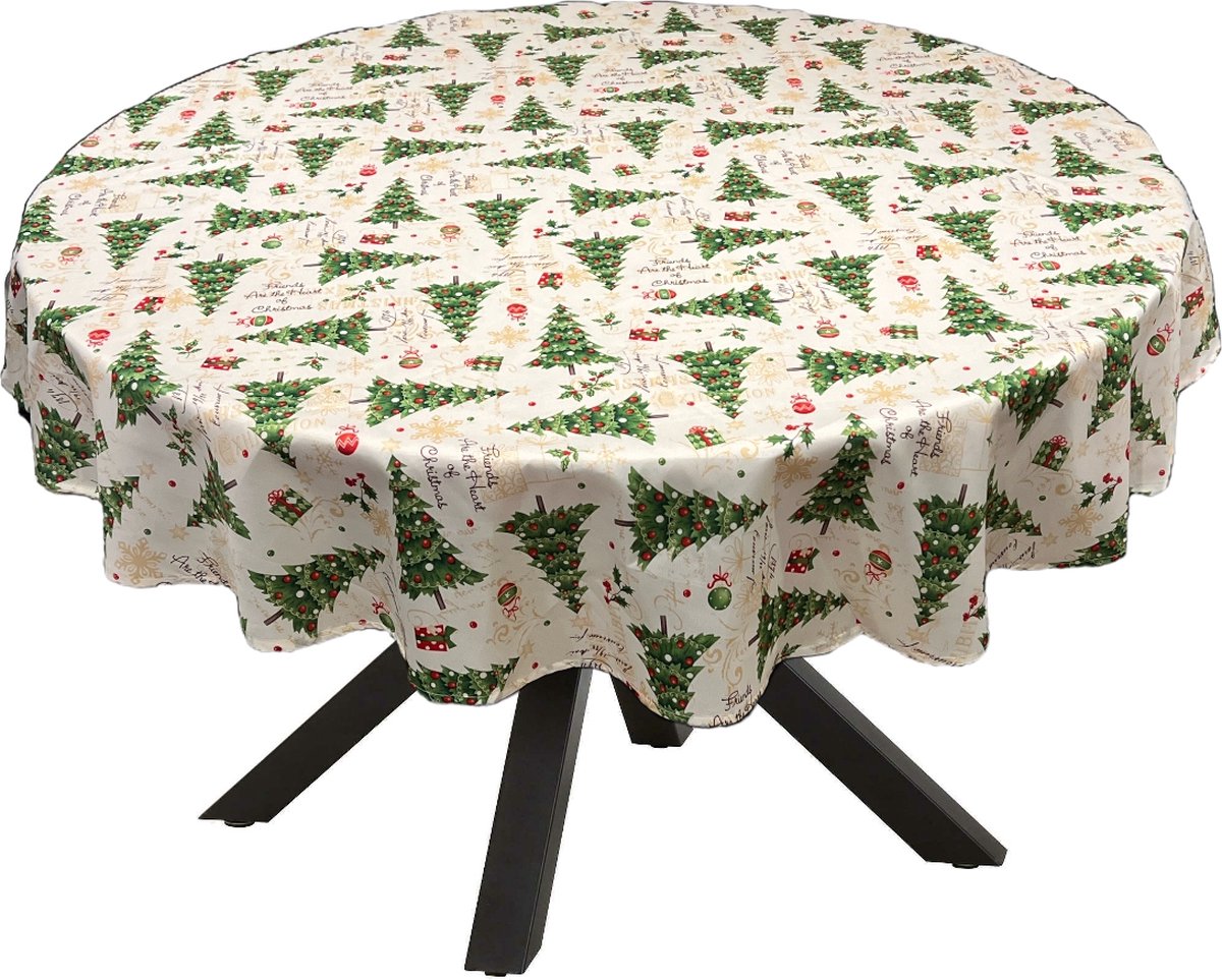 Tafelkleed Rond Kerst Kersttafelkleed Ø 160 cm bol Tafelkleed Rond Kerst Kersttafelkleed Ø 160 cm bol