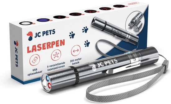 JC Pets Laserpen - USB Oplaadbaar - Kattenspeeltjes