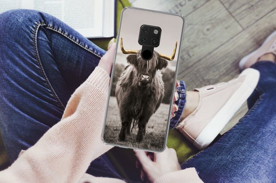 Coque Huawei P40 Lite - Highlander écossais - Or - Cornes - Coque de téléphone en Siliconen