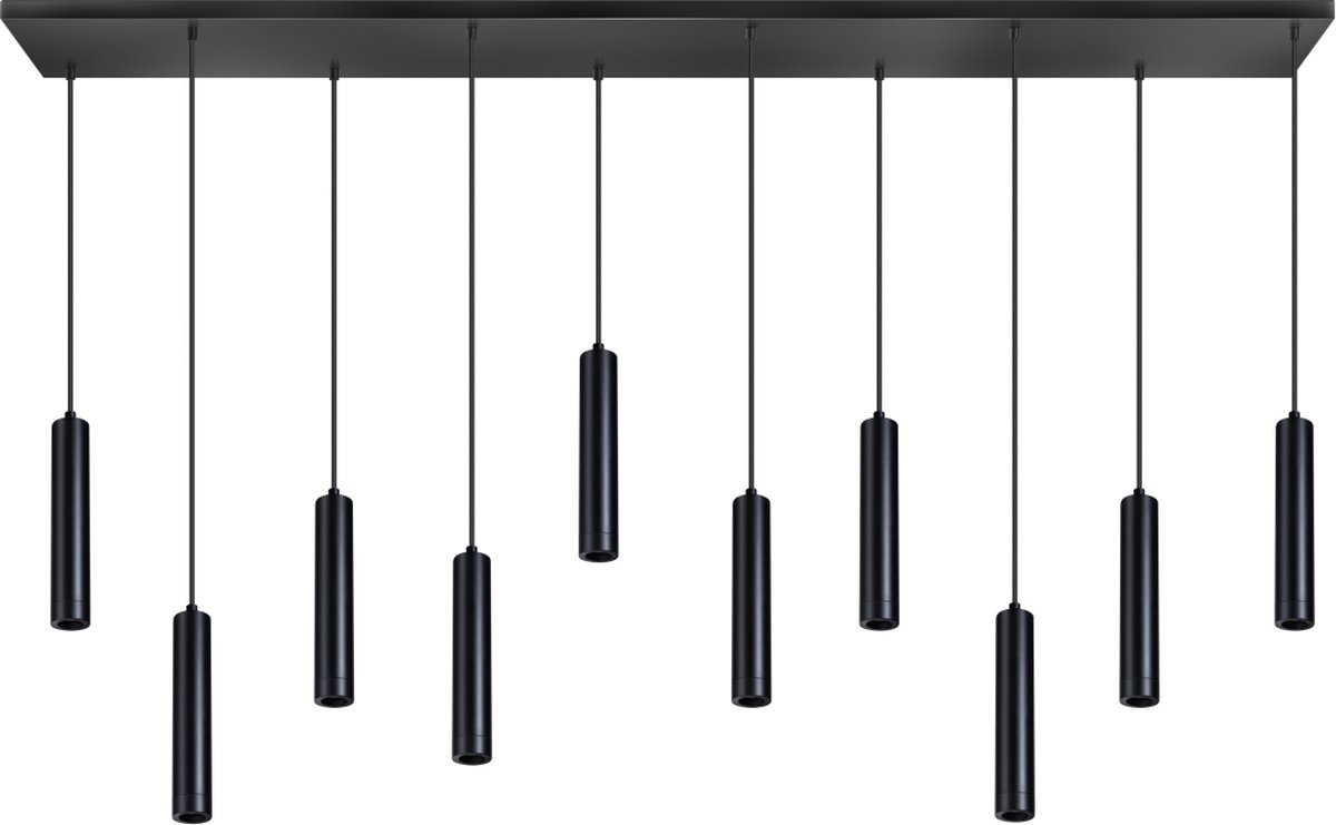 TOKIUS Vintage Hanglamp 3 Lichtpunten - 16 Cm Kooi Design Zwart Hout IJzer - E27 Plafondlamp