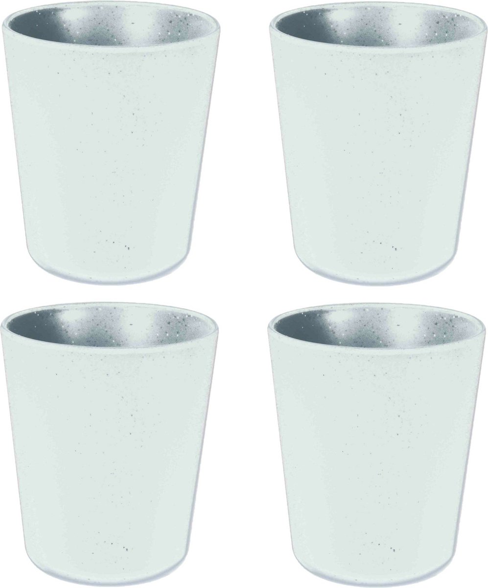 Goedkoopste Excellent Houseware Onbreekbare bekers - 12x - wit - melamine - 450 ml