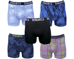 5 stuks Bonanza boxershorts - Katoen - 5 kleuren - Maat XL | bol.com