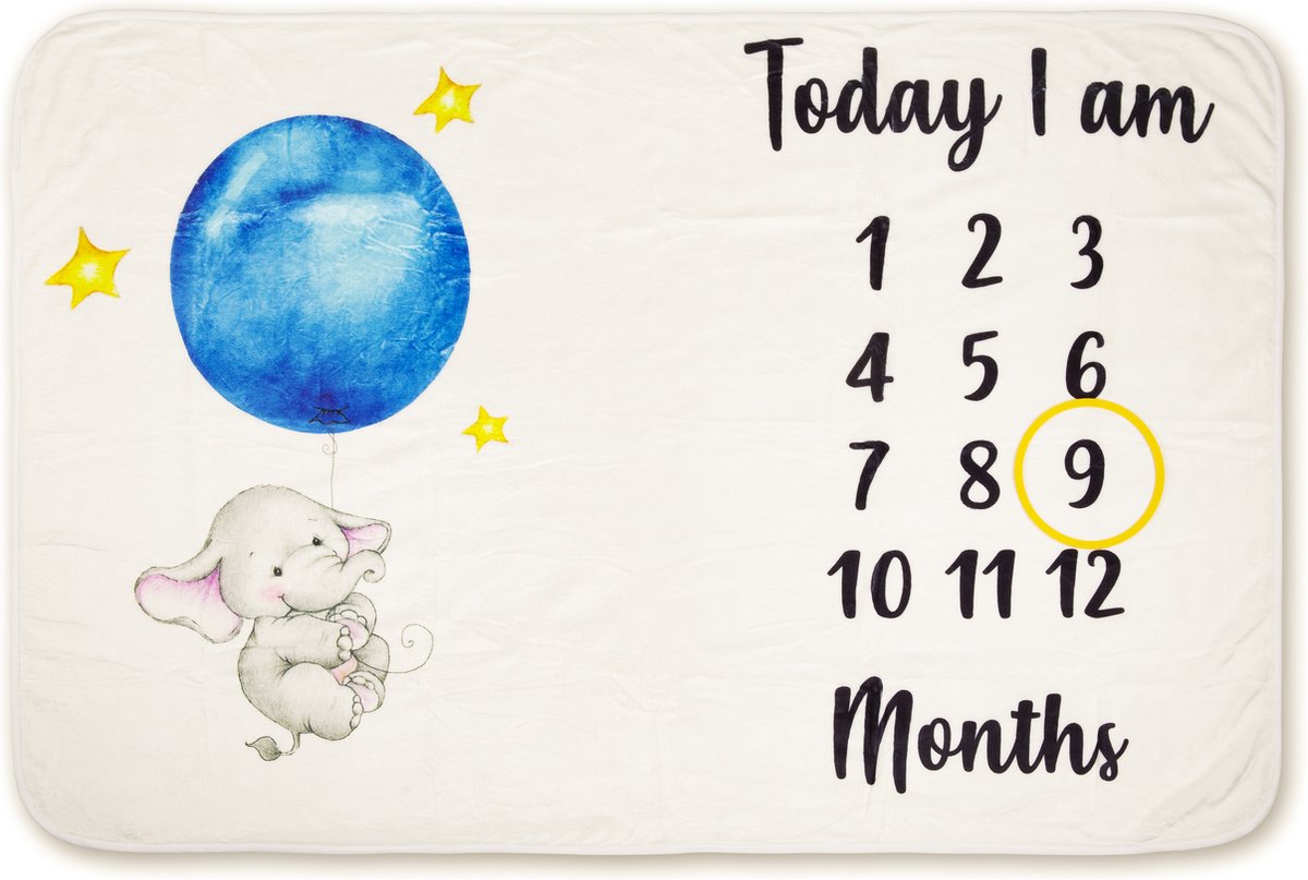 Goedkoopste Mijlpaaldeken Ballon - mijlpaalkaart - milestone - kraamcadeau - babykleed - baby dekentje - fleece - kraamcadeau - baby shower - geboorte - cadeau - speelkleed - foto baby - herinnering - baby cadeau - kerstcadeau - foto herinnering - baby geschenk