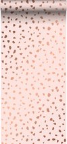 ESTAhome behangpapier terrazzo zacht roze en roségoud - 139199 - 0,53 x 10,05 m