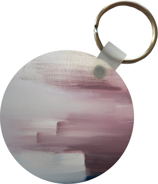 Sleutelhanger - Schilderij - Olieverf - Abstract - Plastic - Rond - Uitdeelcadeautjes