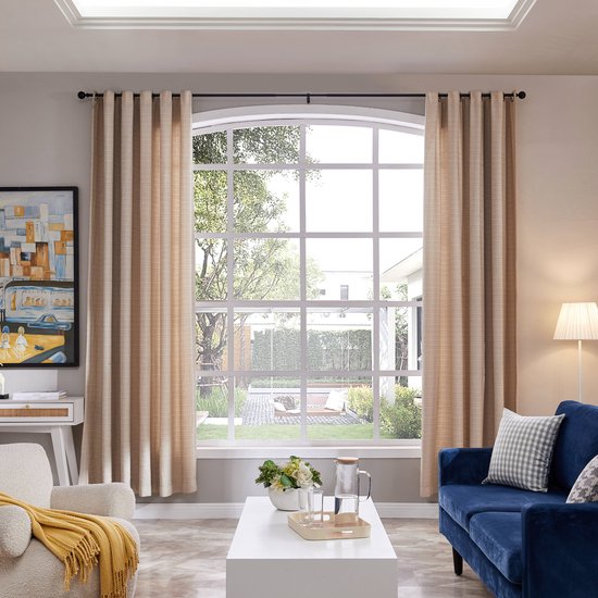 ACAZA Tringle à Rideau Longue - Tringle à Rideau Extensible - Tringle de 240- 360 cm - Zwart