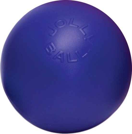 Jolly Ball Push-n Play – Mega sterke en duurzame honden speelbal – Uitermate geschikt voor wilde honden - Bijtbestendig - Polyethyleen - Blauw - Ø 15 cm