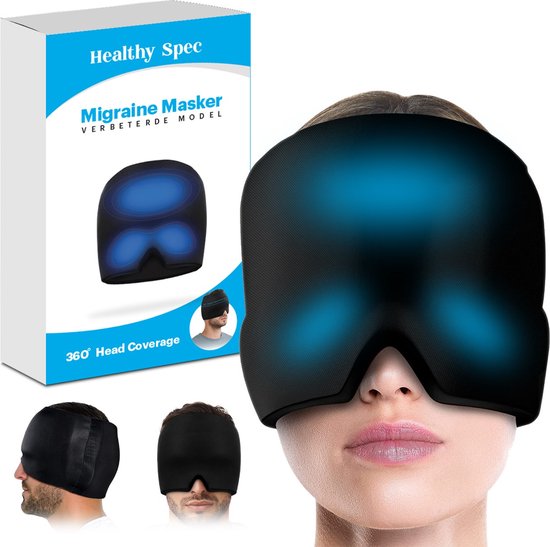 Healthy Spec Migraine Masker - Migraine - Hoofdpijn Masker - Migraine Muts - Oogmasker Gel - Slaapmasker - Verlichting van Hoofdpijn