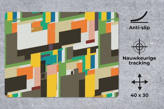 Bureau onderlegger 40x30 cm - Muismat Geometrisch - Patronen - Abstract - Bureaulegger xl - Desk mat beschermer - Computer muismatten