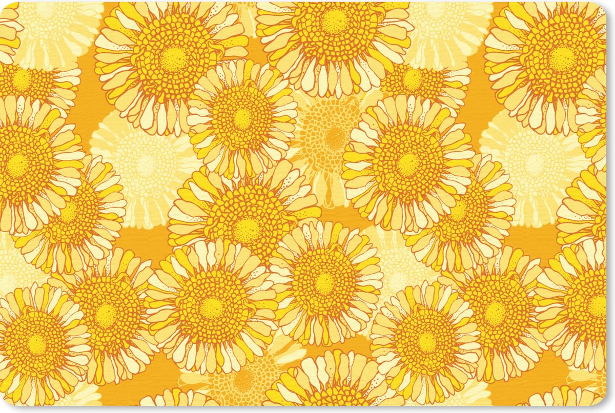 Muismat 27x18 cm - Mousepad Zonnebloem - Zomer - Patronen - Bloemen - Muismatten