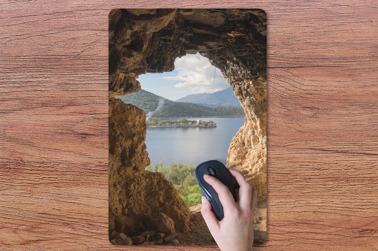 Tapis de bureau 40 x 60 cm - Tapis de souris - Water - Grotte - Nature - Paysage - Tapis de bureau XL - Protection de bureau - Tapis de souris Ordinateur