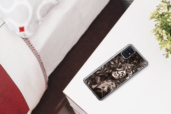 Coque Samsung Galaxy A52 5G - Femme - Animaux - Plantes - Coque de téléphone en Siliconen