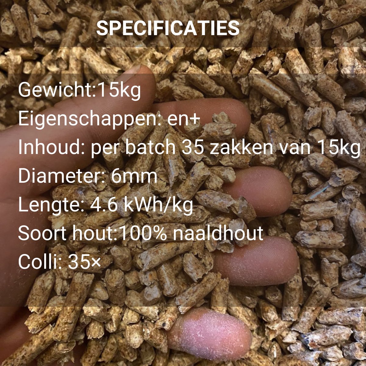 Houtpellets Pellets voor pelletkachel 35 x 15 kg Naaldhout