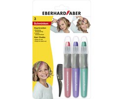 foto van Eberhard Faber haarkrijt - roze paars turquoise - set 3 stuks - EF-579202