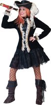 Funny Fashion - Piraat & Viking Kostuum - Piraat Stoomschip Steampunk - Vrouw - zwart - Maat 44-46 - Carnavalskleding - Verkleedkleding