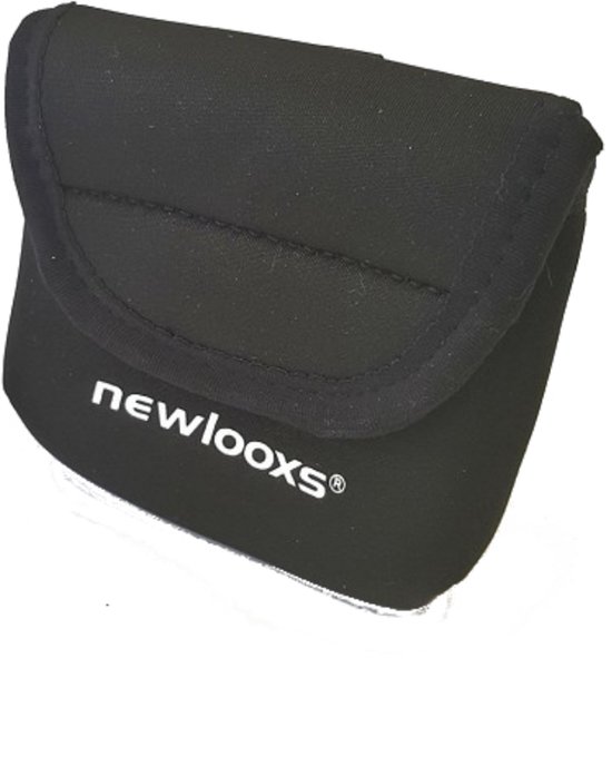 Zwarte New Looxs fietstas met klep.