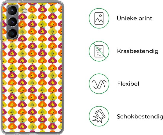 Coque Samsung Galaxy S21 - Rétro - Design - Poire - Fruit - Coque de téléphone en Siliconen