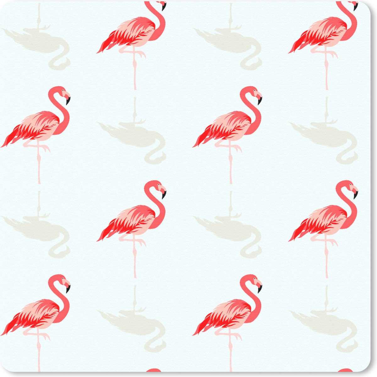 Muismat Klein - Flamingo - Dieren - Patronen - 20x20 cm