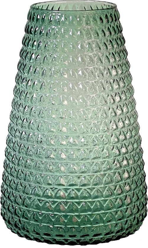 XLBoom Dim Scale Large Vaas - Glas - Voor Binnen - Lichtgroen - 19,5×19,5×30cm