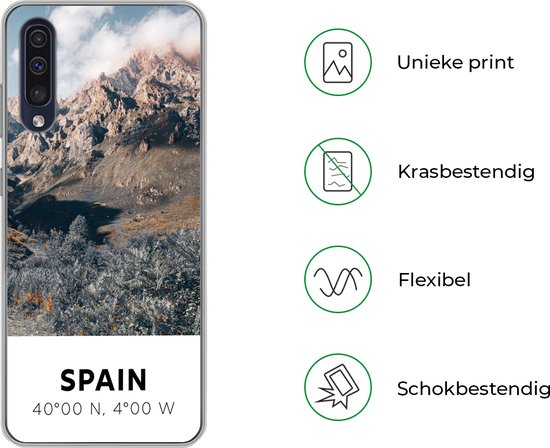Coque Samsung Galaxy A50 - Espagne - Montagnes - Été - Coque de téléphone en Siliconen