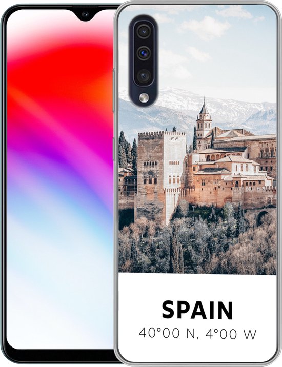 Coque Samsung Galaxy A50 - Espagne - Kasteel - Vintage - Été - Coque de téléphone en Siliconen