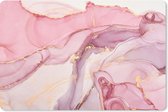 Bol.com Bureau onderlegger - Muismat - Bureau mat - Goud - Marmer - Roze - 60x40 cm aanbieding