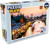 Puzzel Zonsopgang bij de drijvende markt in Thailand - Legpuzzel - Puzzel 1000 stukjes volwassenen