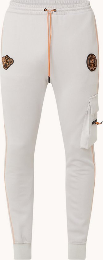 Black Bananas tapered fit cropped trackpants Grijs Maat S bol