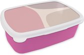 Broodtrommel Roze - Lunchbox - Brooddoos - Design - Pastel - Minimalisme - 18x12x6 cm - Kinderen - Meisje
