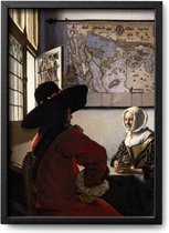Poster Johannes Vermeer – A3 - 30 x 42 cm - Exclusief lijst