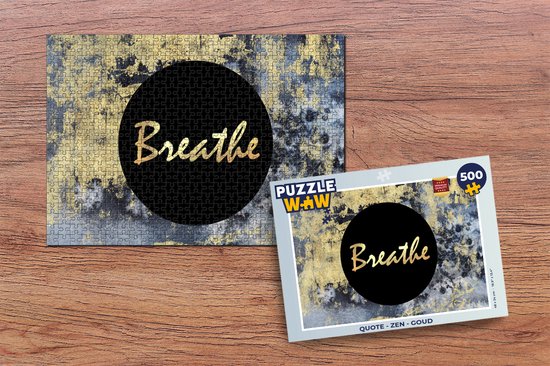 Puzzle Citation - Zen - Or - Puzzle - Puzzle 500 pièces - Cadeaux Sinterklaas - Sinterklaas pour les grands enfants